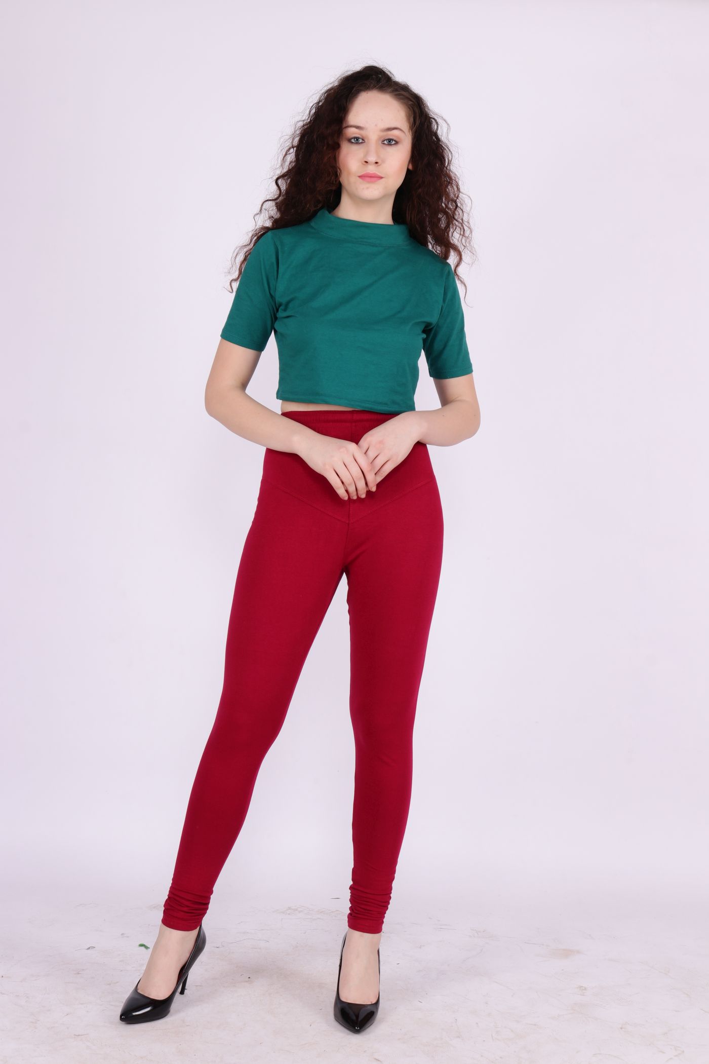 Burgundy Color Churidar Leggings